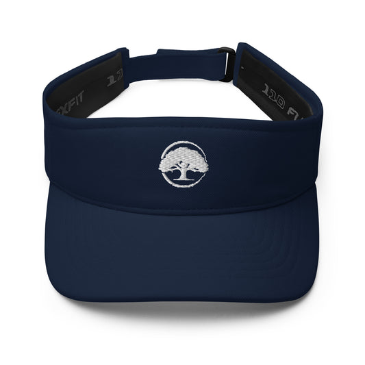 Visor Oak Tree Logo White